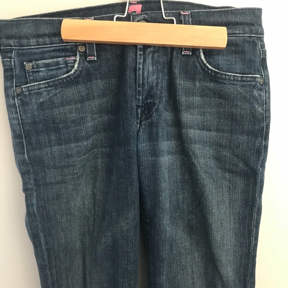 7 Seven for all Mankind size 27 Flare Jeans Denim - Picture 5 of 8